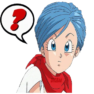 ❓ emoji @STIKERFORALL 🇮🇹BULMA Telegram sticker 18 of 35