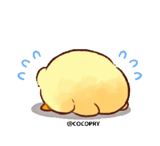 😭 emoji Soft & Cute Chick @MochaStickers Telegram sticker 9 of 33