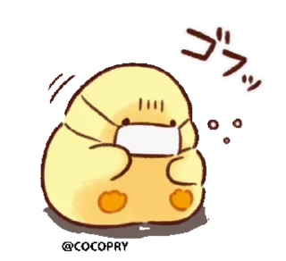 😷 emoji Soft & Cute Chick @MochaStickers Telegram sticker 22 of 33