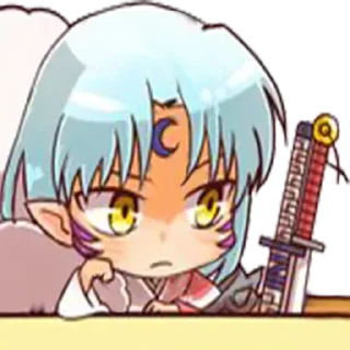 😕 emoji InuYasha ByDarkan Telegram sticker 8 of 30
