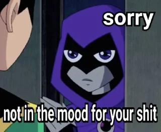 😢 emoji Raven Telegram sticker 15 of 56