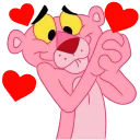 Sticker from pink panther