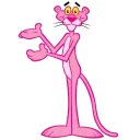Sticker from pink panther