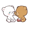 😞 emoji Milk & Mocha @Stickersnew Telegram sticker 14 of 49