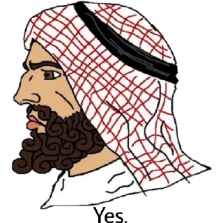 🇸🇦 emoji Yes chad @meme_mhr Telegram sticker 6 of 68