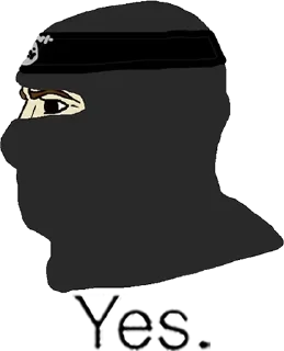 🏴 emoji Yes chad @meme_mhr Telegram sticker 19 of 68