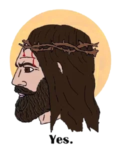 ✝ emoji Yes chad @meme_mhr Telegram sticker 11 of 68