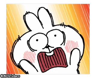 😱 emoji @MHStickers Spoiled Rabbit Feelings Animation Telegram sticker 19 of 25