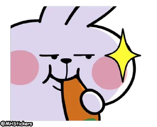 😏 emoji @MHStickers Spoiled Rabbit Feelings Animation Telegram sticker 18 of 25