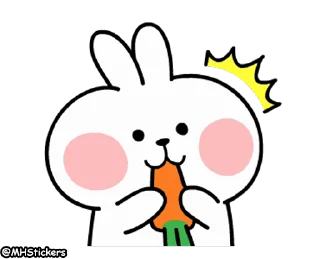 😋 emoji @MHStickers Spoiled Rabbit Feelings Animation Telegram sticker 17 of 25