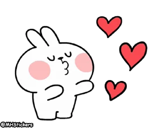 😘 emoji @MHStickers Spoiled Rabbit Feelings Animation Telegram sticker 16 of 25