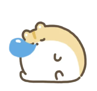 😪 emoji Moving Hamster 🐹 @MochaStickers Telegram sticker 17 of 24