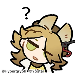 ❔ emoji [Arknights] Take a break Telegram sticker 14 of 16