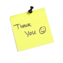 Sticker from thank memo