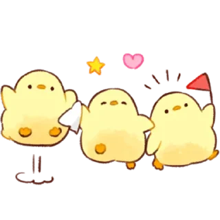 ❤️ emoji Soft and cute chick Telegram sticker 24 of 40