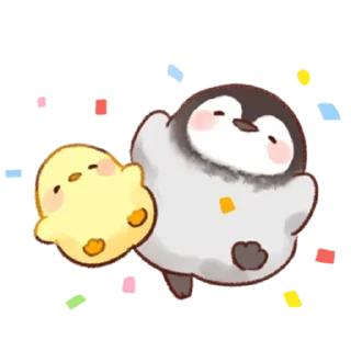 🥳 emoji Soft and cute chick Telegram sticker 16 of 40