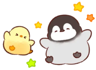 😆 emoji Soft and Cute Chicks New @softandqt Telegram sticker 10 of 16