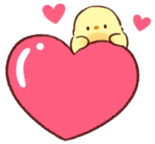 ❤️ emoji Soft and Cute Chicks New @softandqt Telegram sticker 11 of 16