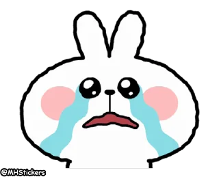 😭 emoji @MHStickers Spoiled Rabbit Facial Animation Telegram sticker 21 of 25