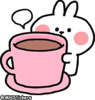 ☕️ emoji @MHStickers Spoiled Rabbit Doodles Emoji Telegram sticker 21 of 41