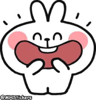 😂 emoji @MHStickers Spoiled Rabbit Doodles Emoji Telegram sticker 7 of 41