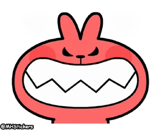 😡 emoji @MHStickers Spoiled Rabbit Facial Animation Telegram sticker 20 of 25