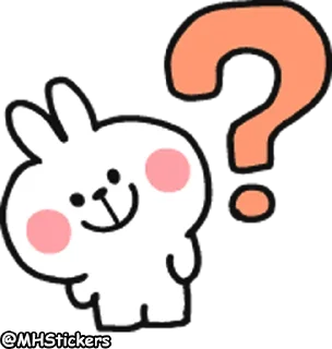 🤔 emoji @MHStickers Spoiled Rabbit Doodles Emoji Telegram sticker 12 of 41