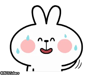 😅 emoji @MHStickers Spoiled Rabbit Facial Animation Telegram sticker 17 of 25