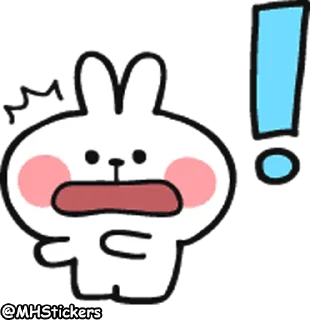 😲 emoji @MHStickers Spoiled Rabbit Doodles Emoji Telegram sticker 11 of 41