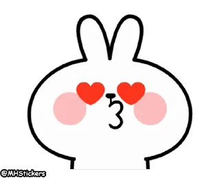 😘 emoji @MHStickers Spoiled Rabbit Facial Animation Telegram sticker 6 of 25