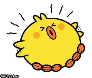 😫 emoji @MHStickers Spoiled Rabbit Plump Little Chick Telegram sticker 19 of 25