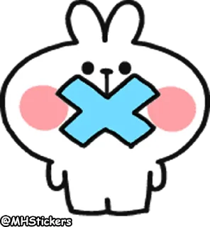 🤭 emoji @MHStickers Spoiled Rabbit Doodles Emoji Telegram sticker 14 of 41