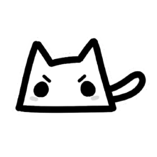 😠 emoji White l cat Telegram sticker 4 of 35