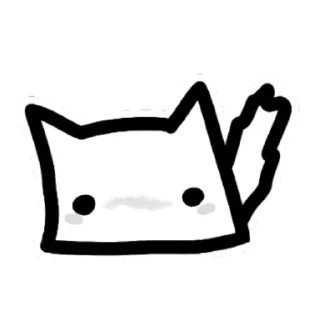 😖 emoji White l cat Telegram sticker 16 of 35