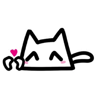 ❤️ emoji White l cat Telegram sticker 8 of 35