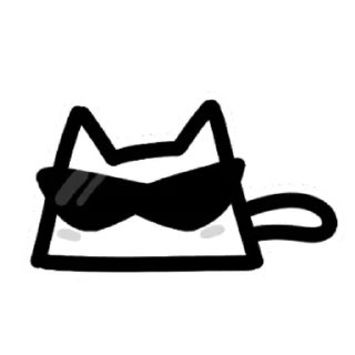 😎 emoji White l cat Telegram sticker 11 of 35