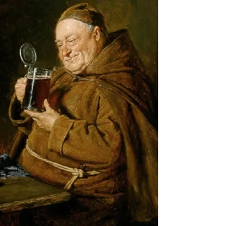 Sticker from Monks Tasting Wine by Avinoam