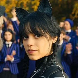 📼 emoji Wednesday Addams by: @Darkdemons 📼🔭 Telegram sticker 19 of 70