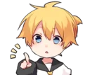 👆 emoji KAGAMINE LEN and KAGAMINE RIN Telegram sticker 8 of 40