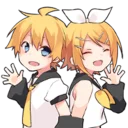 Sticker from KAGAMINE LEN and KAGAMINE RIN