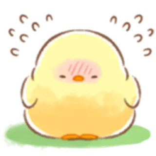 😳 emoji Soft and Cute Chick (Spring) Telegram sticker 15 of 40