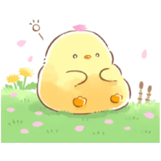 🌿 emoji Soft and Cute Chick (Spring) Telegram sticker 8 of 40