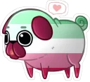 😊 emoji Pug LGBT+ Telegram sticker 13 of 16
