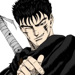 😂 emoji @Blackcat_Dub|berserk|Guts and.. Telegram sticker 11 of 21