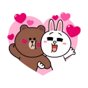 💓 emoji brown and cony's love supercharged Telegram sticker 1 of 31