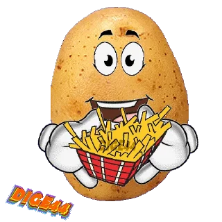 🍟 emoji @STIKERFORALL PAPAS-PATATE-POTATOES Telegram sticker 24 of 40