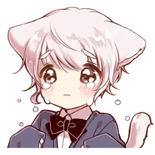😭 emoji Neko boy @StickersPackRobot Telegram sticker 16 of 40