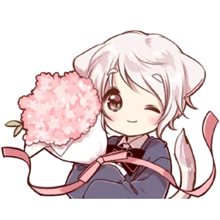 💐 emoji Neko boy @StickersPackRobot Telegram sticker 14 of 40