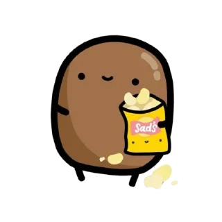 🥔 emoji Sad Potato | @HyalineWings ' 🥔 Telegram sticker 13 of 107