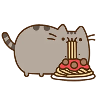 🍝 emoji Pusheen Telegram sticker 24 of 60